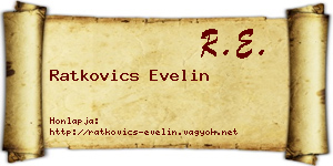 Ratkovics Evelin névjegykártya